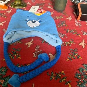 Care Bears Light Blue Bear Face Knit Hat
